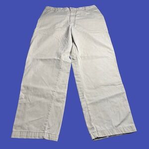 Carhartt Pants Men's 38x32 Beige Khaki Chino Straight Flat Cotton Workwear